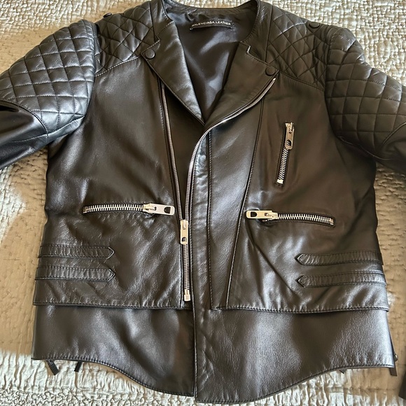 Balenciaga Black Quilted Leather Jacket - Picture 5 of 10